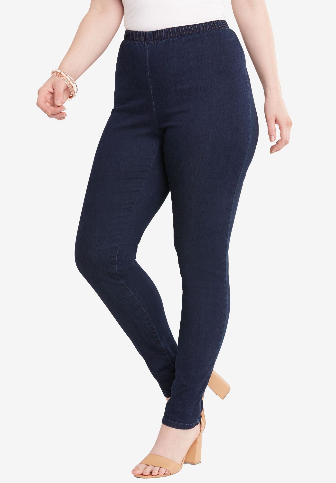 Straight Stretch Legging by Denim 24/7 Plus Size Jeggings Roaman's