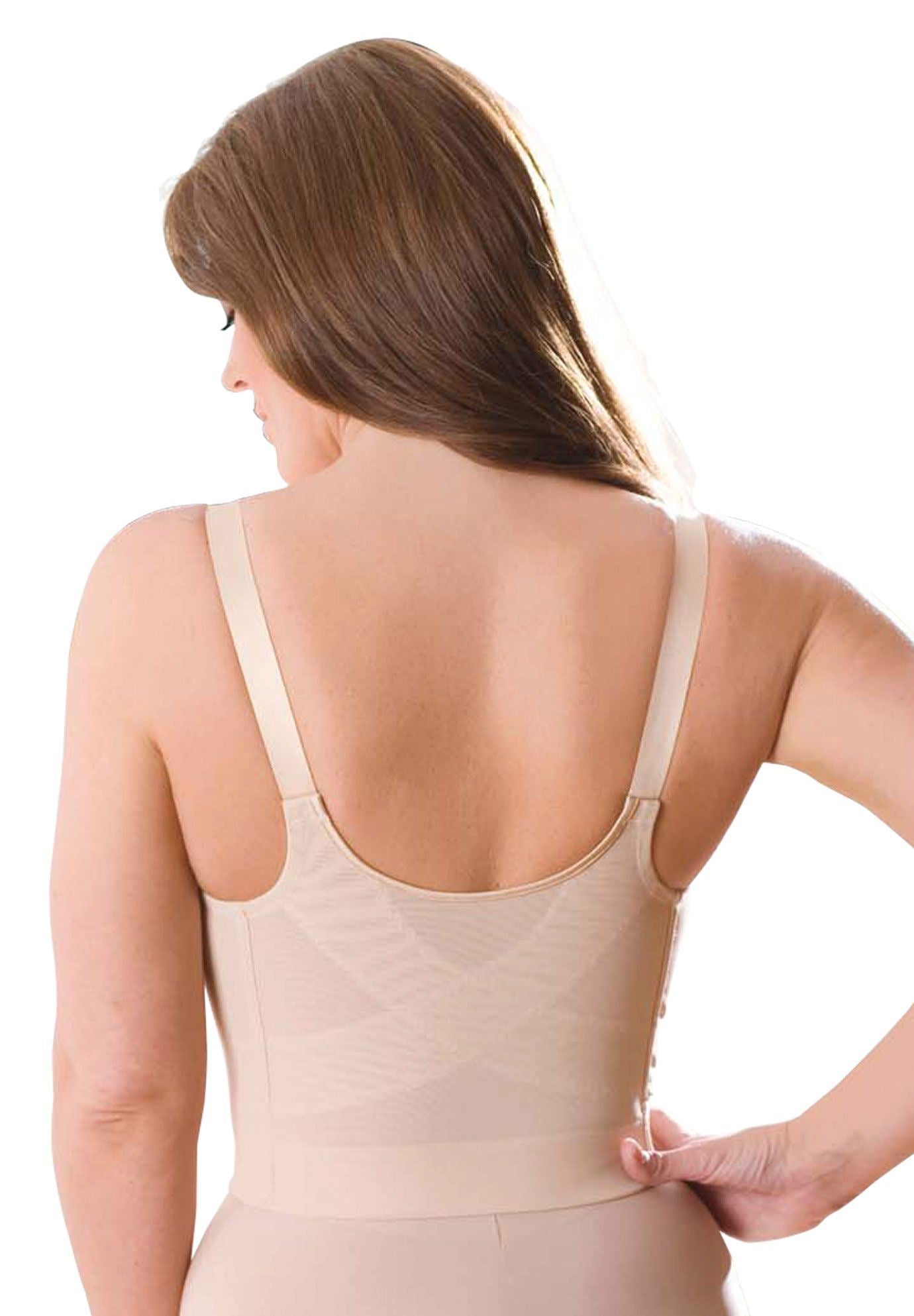 Fronthook longline bra by Elila® Plus Size Wireless Bras Roaman's