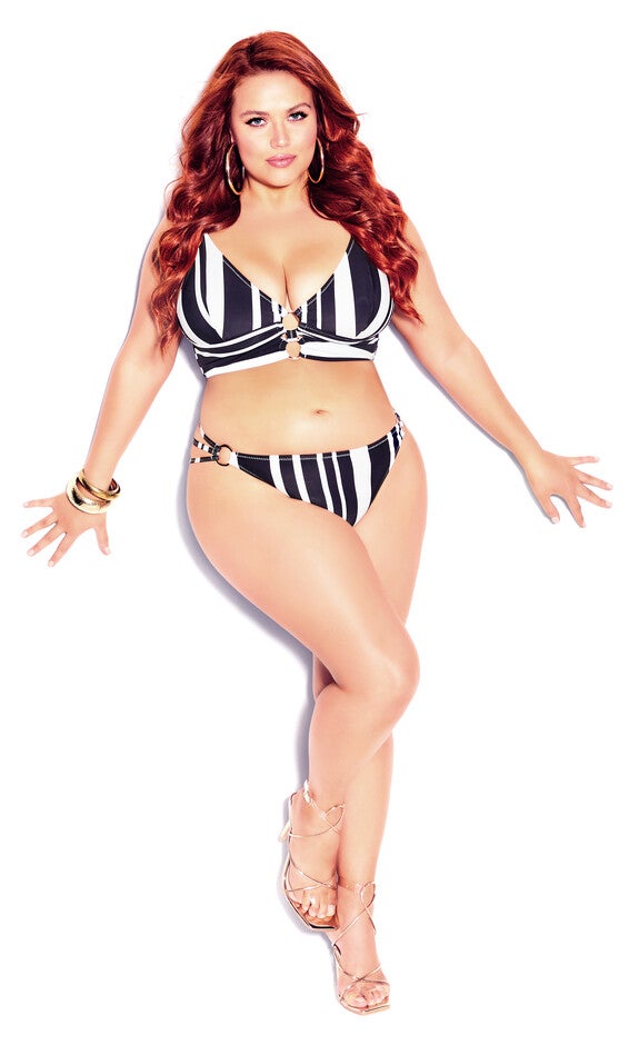 Amara Print Bikini Pant - black, BLACK, hi-res image number 0