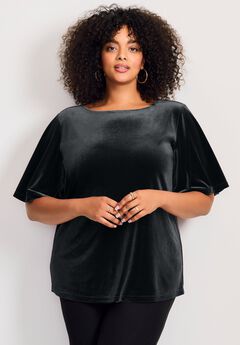 Kimono Velour Sleeve Tee
