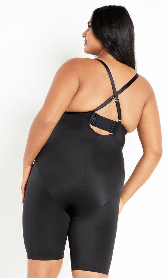 Smooth & Chic Plunge Bodyshaper - black, BLACK, alternate image number null