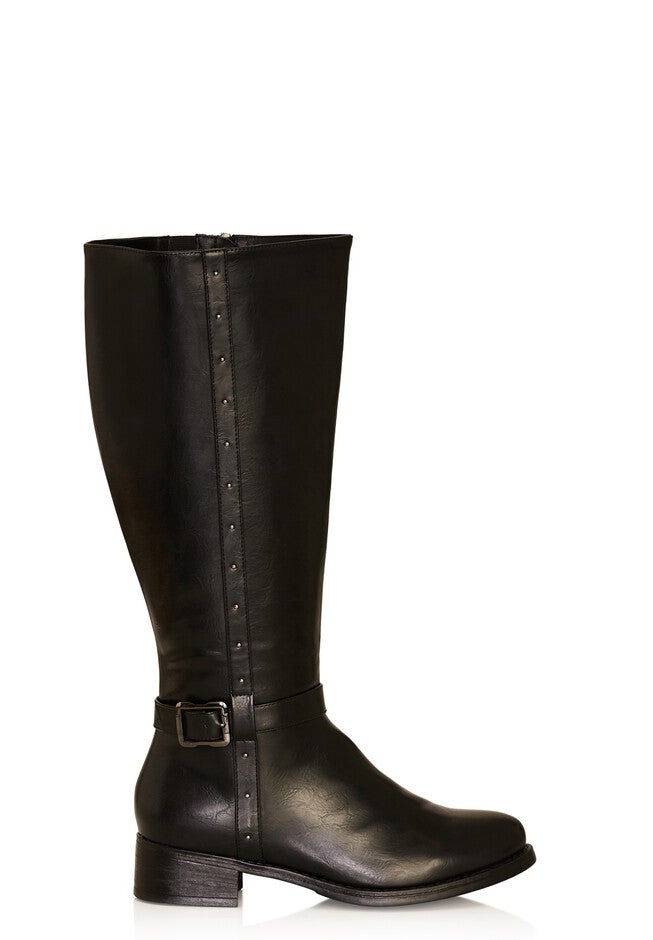 Alex Studded Tall Boot, BLACK, alternate image number 2