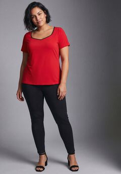 Audrey Contrast Sweetheart Top