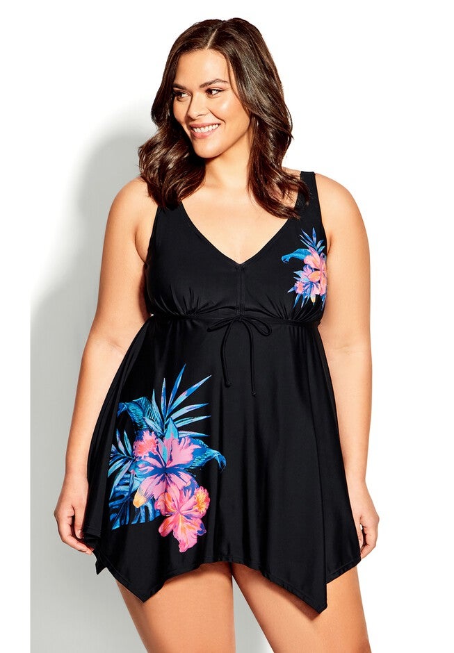 Sharkbite Print Swim Dress, BELIZE, alternate image number 3