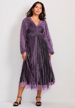 Pleated Plisse Dress