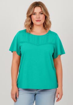 Slub Lace Yoke Tee