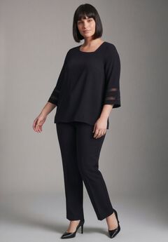 Sheer Bell Sleeve Tunic