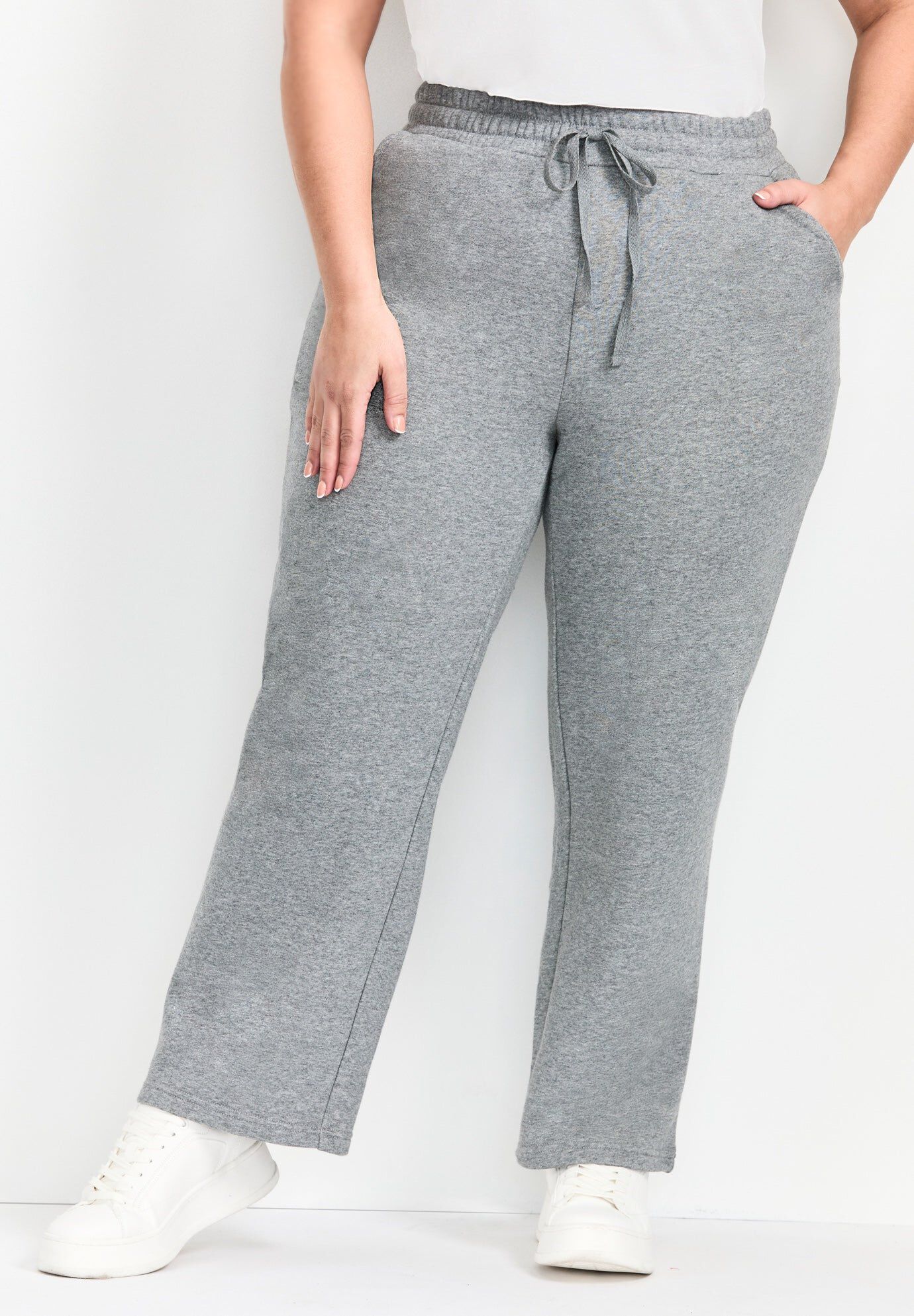 Piper Wide Leg Sweatpant, GREY MARLE, hi-res image number 0