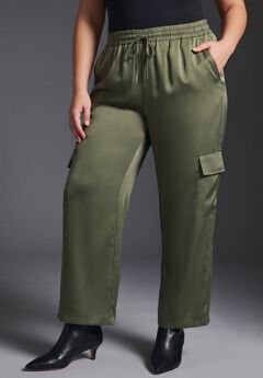 Cece Satin Cargo Pant