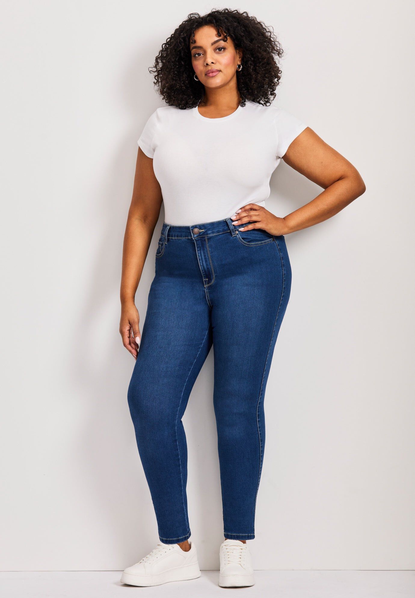 Butter Denim Skinny Jean, MID WASH, hi-res image number 0
