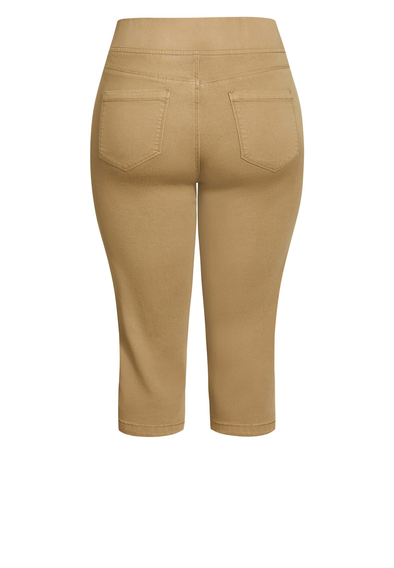 Butter Denim Pull On Crop Jean, KHAKI, alternate image number 4