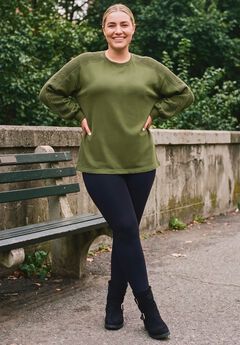 French Terry Cable Textured Pullover