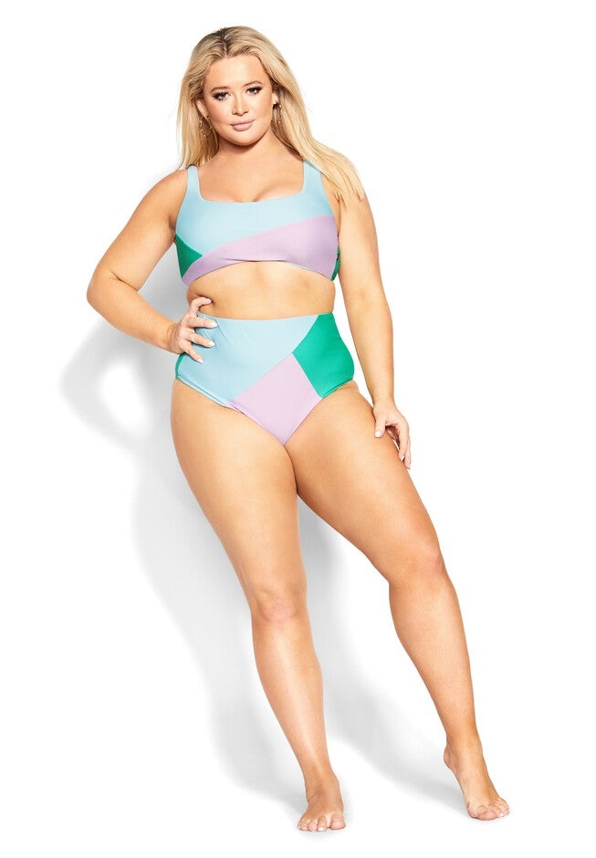 Lulu Underwire Splice Bikini Top - aqua, PURPLE, on-hover image number 1