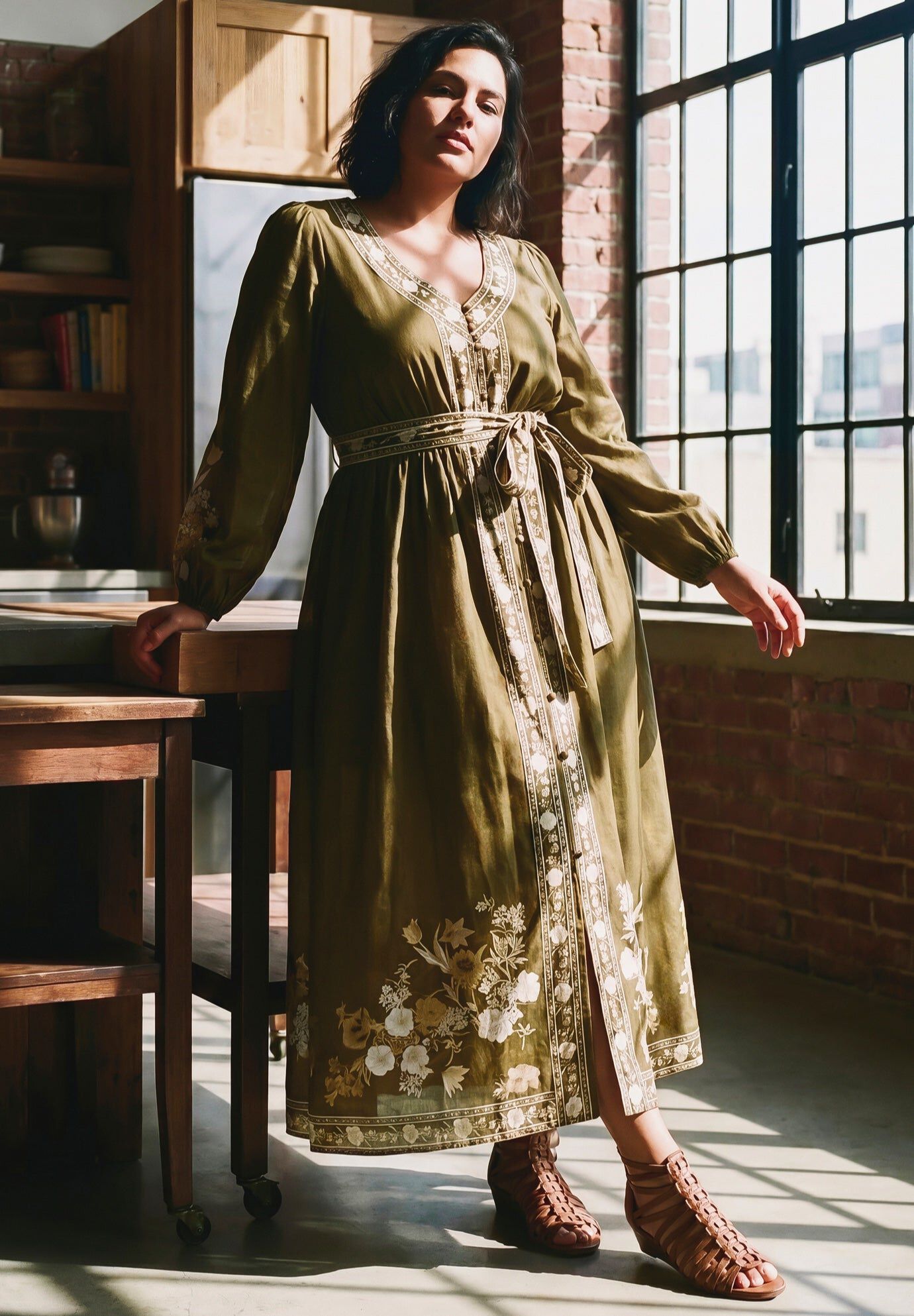 Ethereal Escape Maxi Dress, OLIVE ETHEREAL, hi-res image number 0