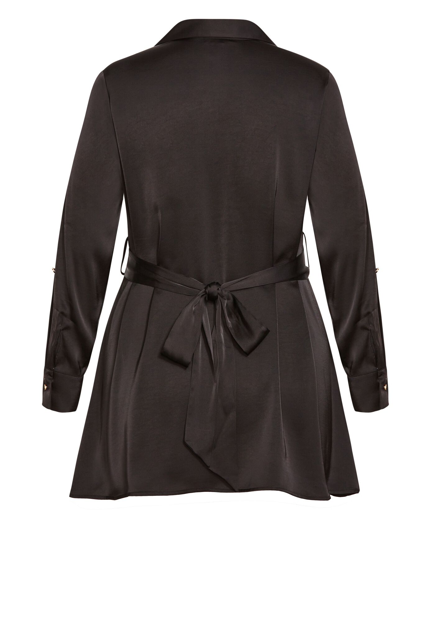 Eva Longline Gold Waist Belt Shirt, BLACK, alternate image number 5