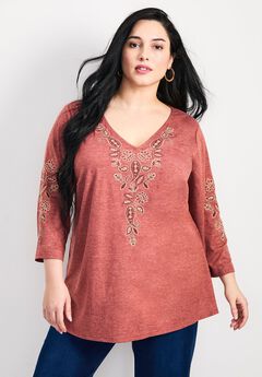Labor Day Sale On Plus Size Embroidered Tops