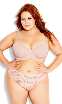 Smooth & Chic Cotton T-Shirt Bra - pink icing