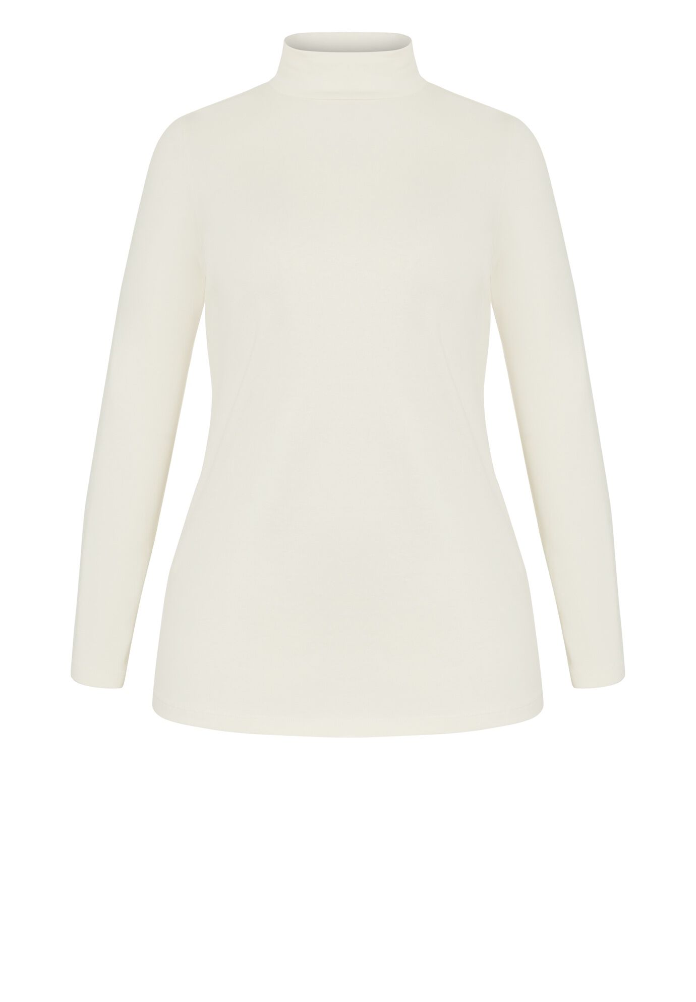 Organic Mock Neck Top, CREAM, alternate image number 3