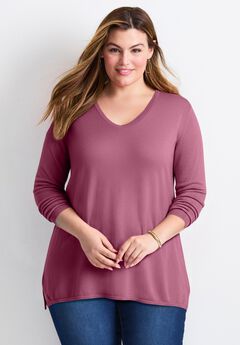 V-Neck Tunic Sweater