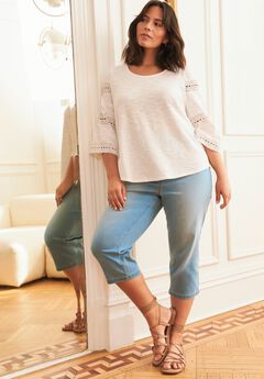 Butter Denim Pull On Crop Jean