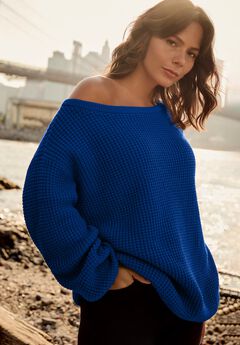 Waffle Stitch Pullover Sweater