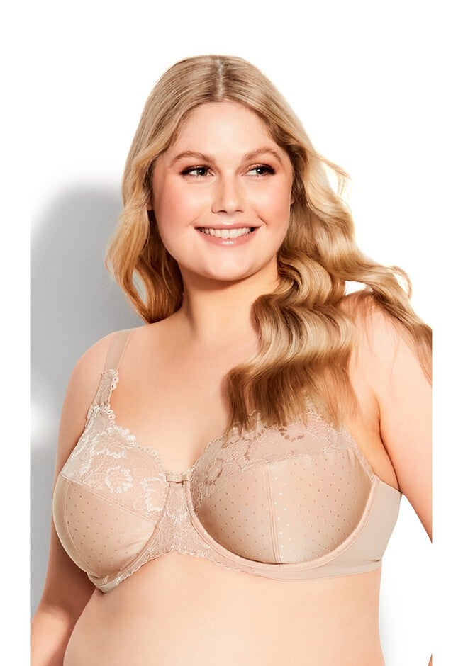 Lace Underwire Bra, NATURAL, hi-res image number 0