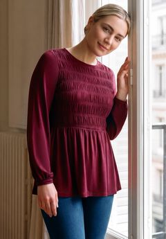 Sela Smocked Long Sleeve Top