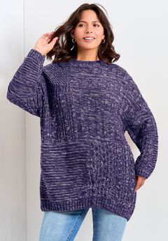 Charli Drop Shoulder Cable Sweater