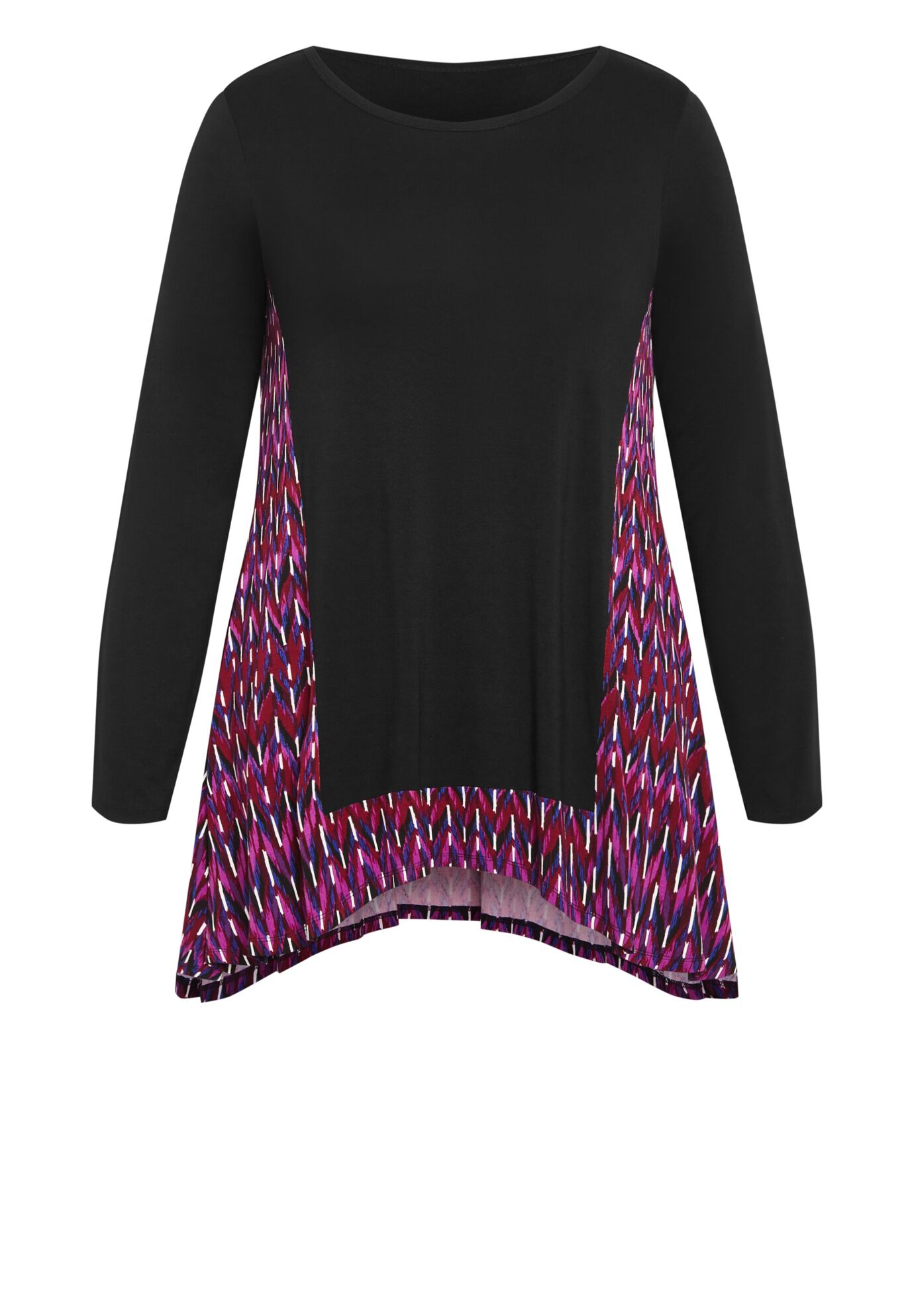 Elsa Tunic, BLACK BERRY CHEVRON, alternate image number 3