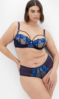 Serena Demi Underwire Bra - electric blue