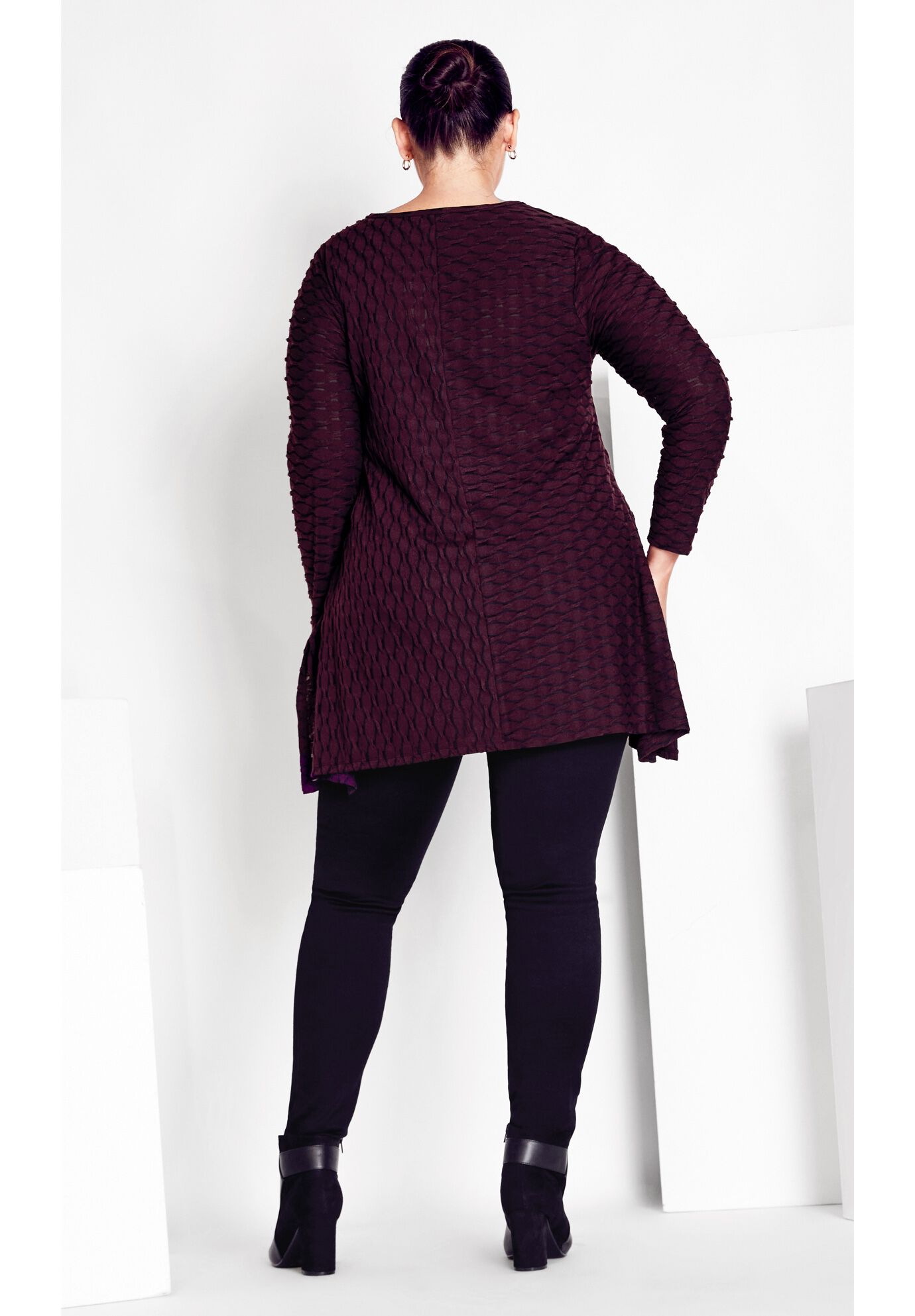 Tiarne Textured Tunic, MULBERRY, alternate image number 2