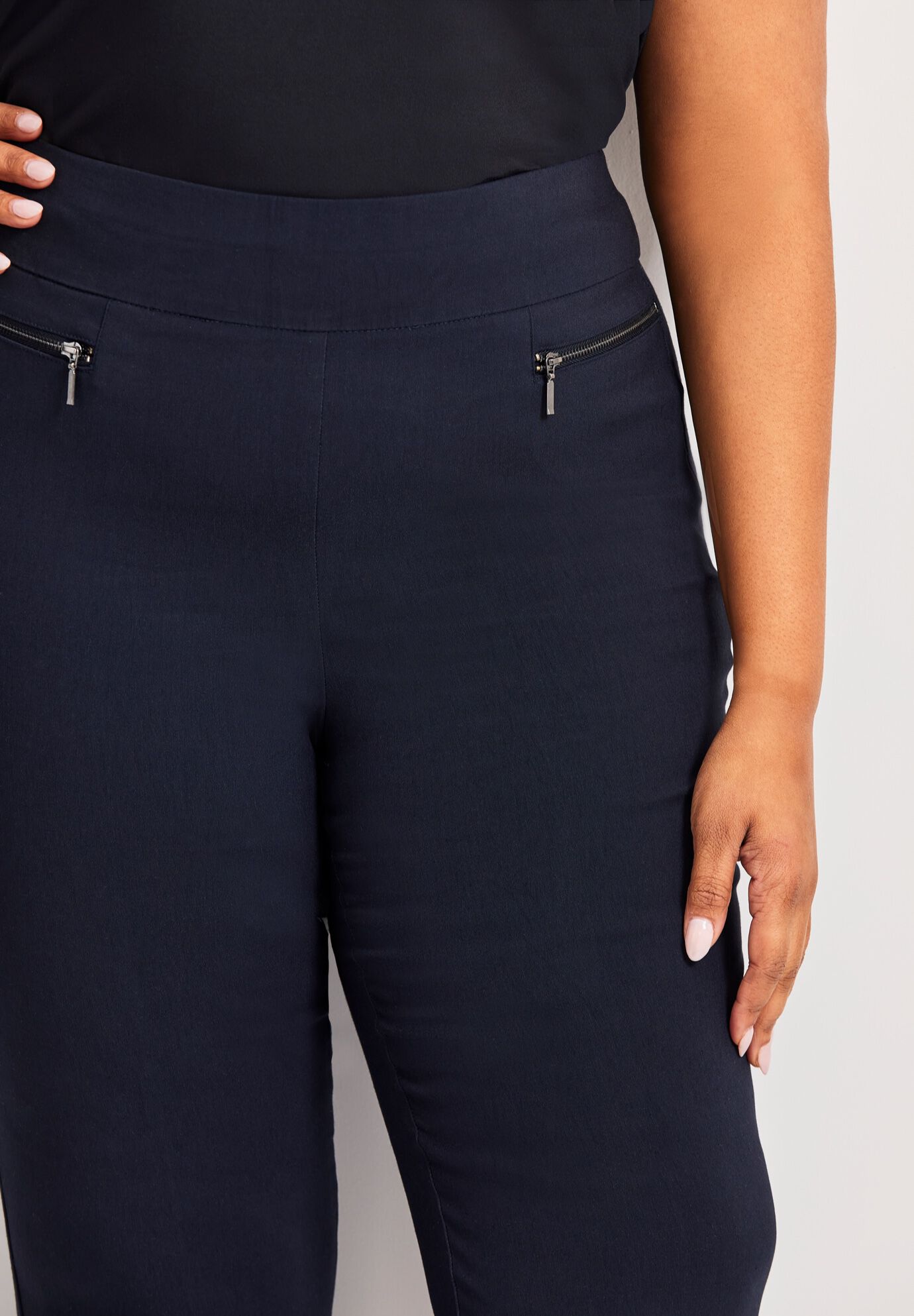 Super Stretch Zip Pant, NAVY, alternate image number 4