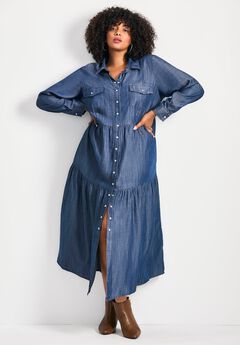 Plus Size Denim Dresses For Women