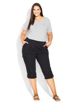 Black Stretch Capri Pants