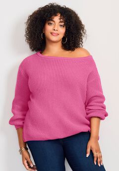 Waffle Stitch Pullover Sweater