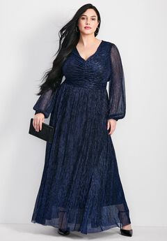 Lucia Plisse Maxi Dress