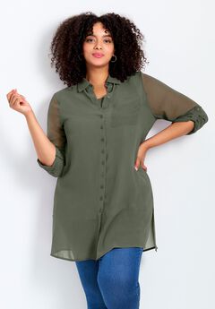 Convertible Button Down Tunic