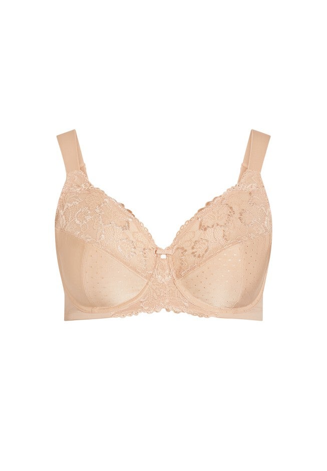 Lace Underwire Bra, NATURAL, alternate image number 2