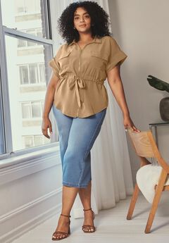 Utility Belted Blouse