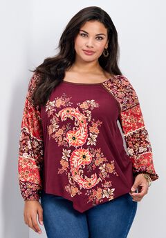 Nichola Scarf Print Top