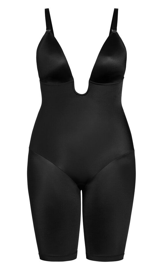 Smooth & Chic Plunge Bodyshaper - black, BLACK, alternate image number null