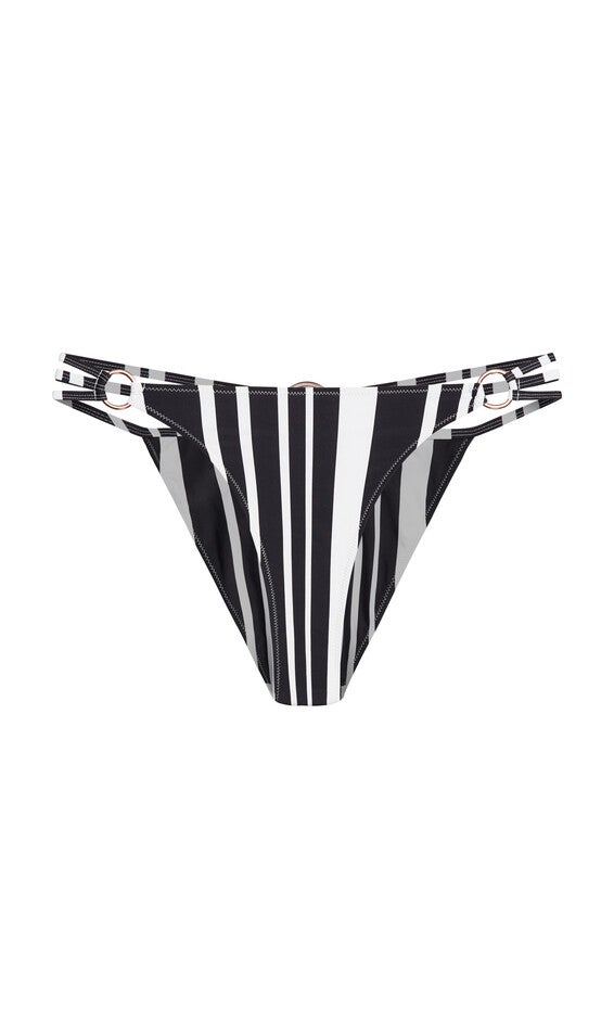 Amara Print Bikini Pant - black, BLACK, alternate image number 4