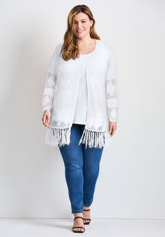Plus Size White Summer Cardigans