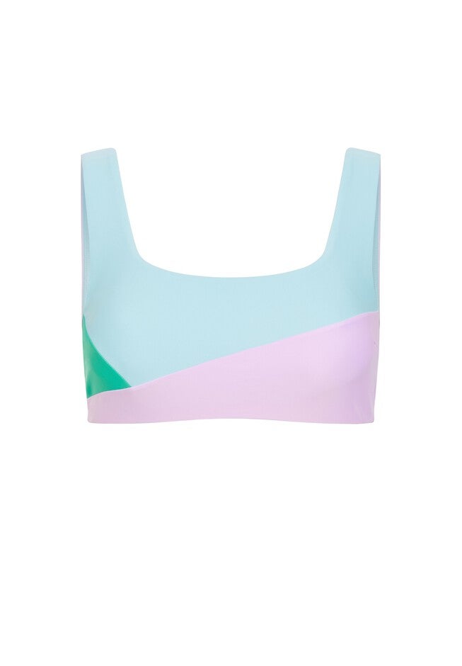 Lulu Underwire Splice Bikini Top - aqua, PURPLE, alternate image number 3