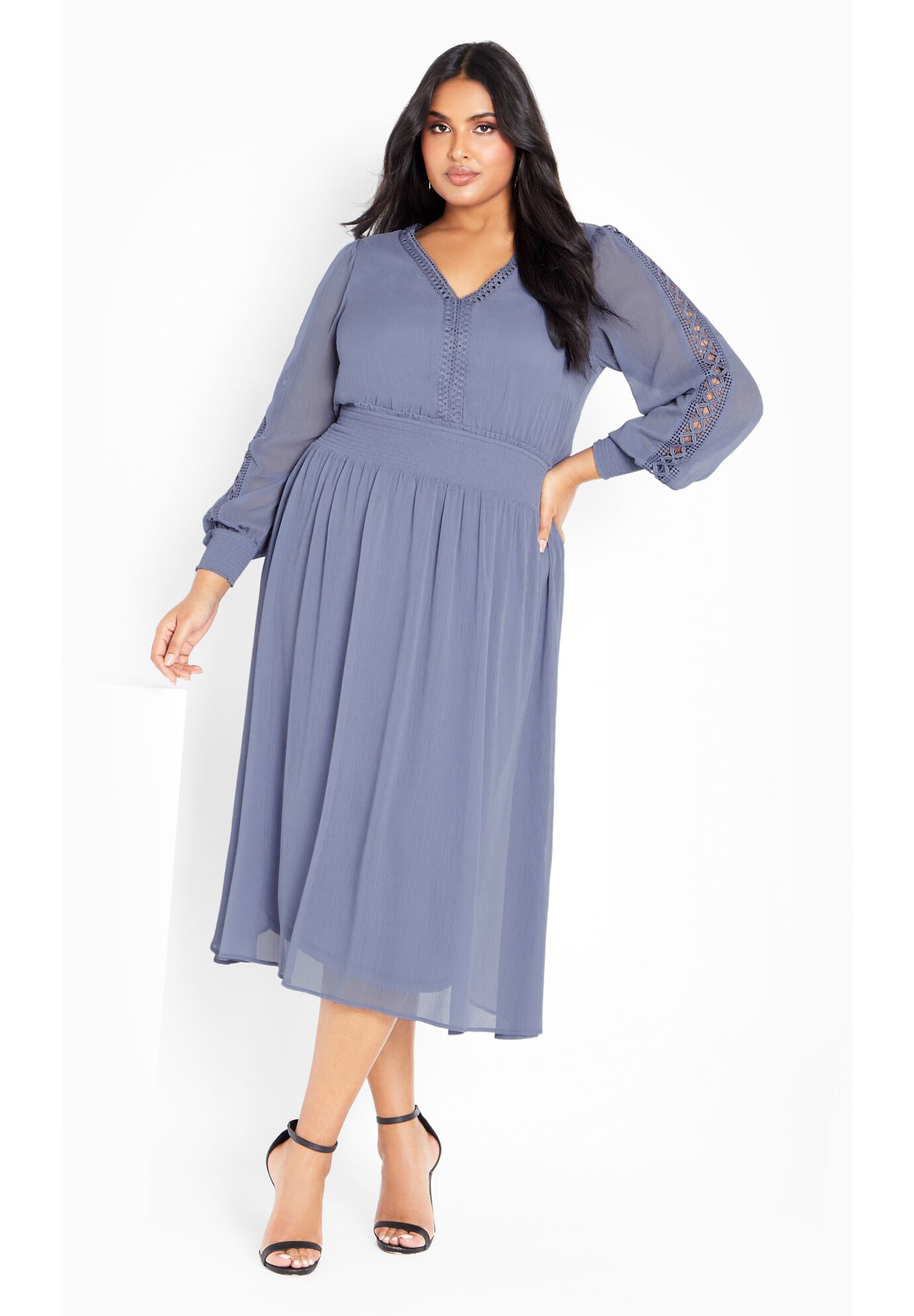 Elena Dress, COUNTRY BLUE, alternate image number 3