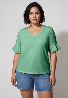 Eyelet Trim Top