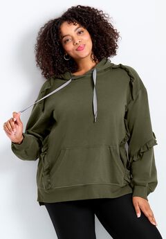 Frill Plain Hoodie
