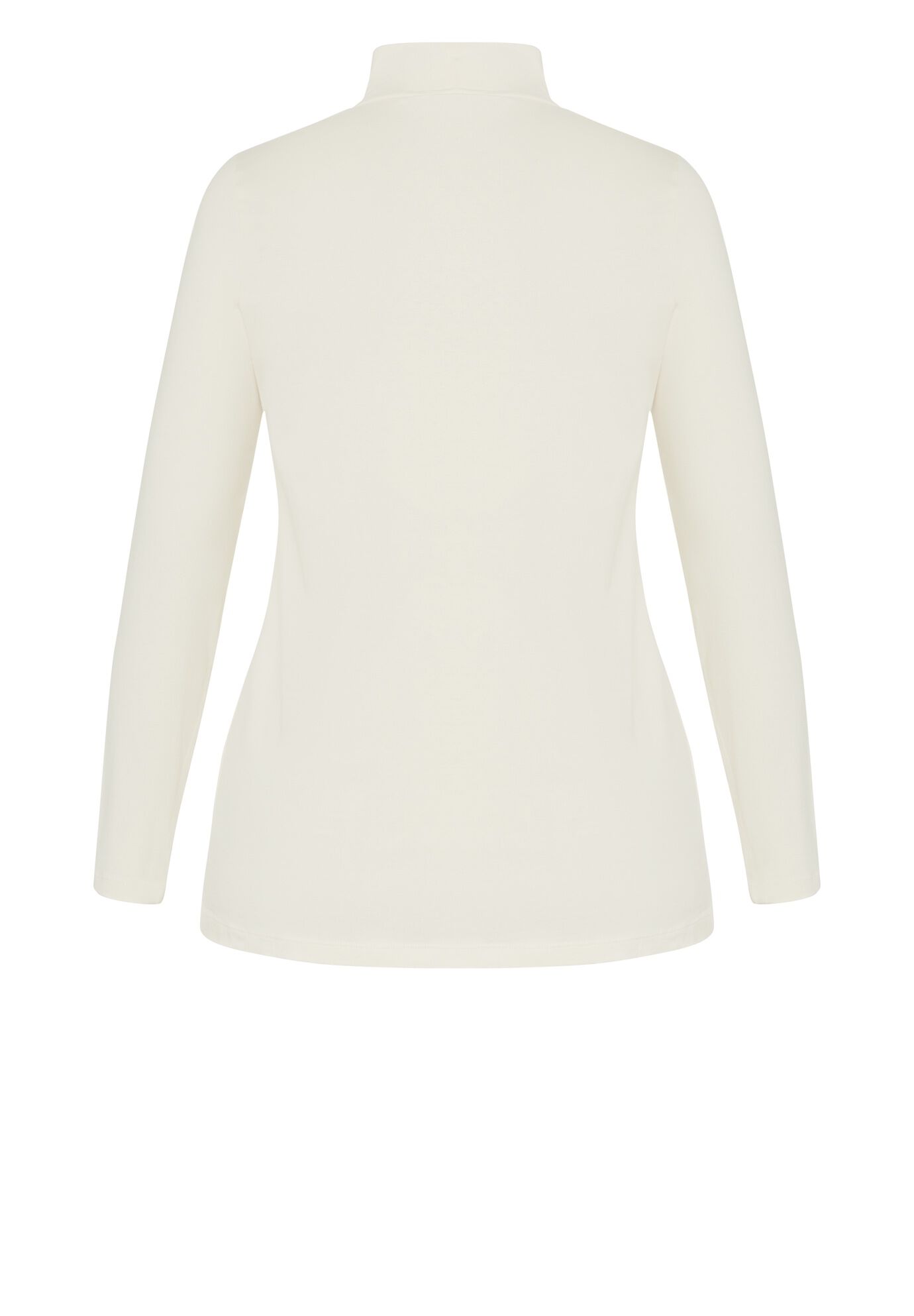 Organic Mock Neck Top, CREAM, alternate image number 4