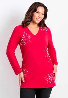 Embellished V-Neck Tunic