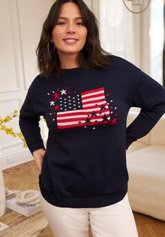 Americana Long Sleeve Crewneck